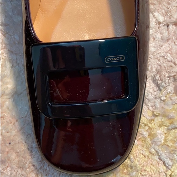 NWT Coach Darby Patent Leather Bordeaux Loafers - Picture 2 of 8